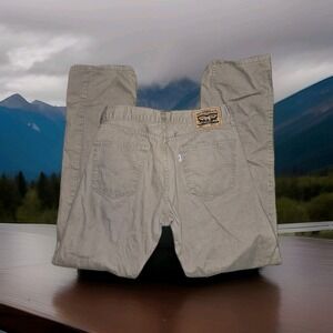 Levis 505 Regular Fit Straight Jeans, Size 32 x 34 - Tan